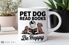 Boy Reading With Dogs Sublimation PNG Product Image 2