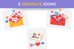Love Letter Envelopes Bundle SVG | Valentine's Day SEPARATE Product Image 2