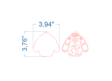 Sweater Christmas Ornament SVG laser cut file for Glowforge Product Image 3