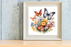 Vintage Floral Butterflies Clipart, butterflies Clipart Product Image 3