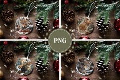 Christmas Ornaments Bundle, Embroidery Christmas Animals PNG Product Image 3