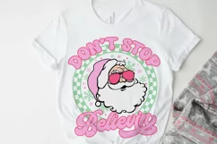 Don't Stop Believin, Christmas SVG, Pink Christmas PNG, Product Image 4