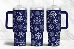 Tumbler laser svg| 40oz Tumbler Christmas Snowflakes wrap Product Image 3