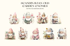 Scandinavian Old Garden Gnome Clipart Product Image 3