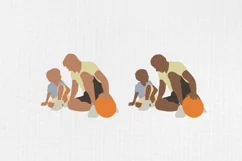 Fathers day clipart, Family clipart, Father and son, 18PNG Product Image 3