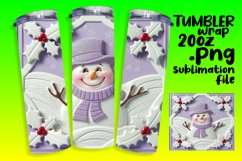 Sublimation-Ready 20oz Artwork , 3D Xmas Product Image 1
