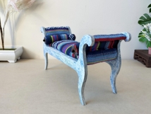 Miniature backless sofa digital file, 1:6 scale dollhouse Product Image 3