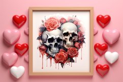 Valentines Day Skull Clipart, Christmas Clipart Product Image 3