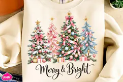 Merry and Bright PNG, Christmas Bow PNG, Funny Christmas PNG Product Image 3