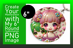 Trendy Circle Design Sublimation Artwork , 3D Characters Product Image 1