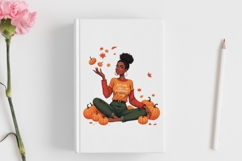 Motivational Autumn melanin woman png Product Image 3