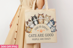 Cats Are Good People PNG, Cat Mom Sublimation PN Product Image 1