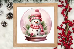 Snowman In Snow Globe Clipart Sublimation, Christmas SVG Product Image 3