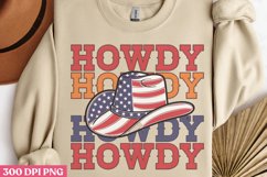 Howdy PNG, Western 4th Of July Sublimation PNG Product Image 3