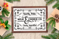 Milk & Cookie Santa Approved| Christmas Farmhouse SVG Product Image 2