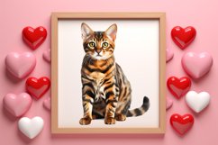Valentine Cats Clipart, Valentine Pets Clipart Product Image 3