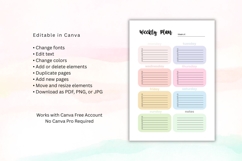 Pastel Weekly Planner Printable A4 &amp; US Letter Canva Product Image 3