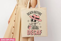 Death before decaf PNG, Iced Coffee Mental PNG Product Image 3