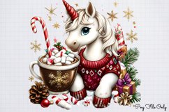 Christmas Unicorns Clipart Bundle Product Image 6