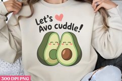 Let&#039;s Avo-cuddle! PNG, Funny Fruits Valentines Day Sublimat Product Image 1