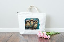 Owls Sublimation | Blue Sublimation Background PNG Product Image 3