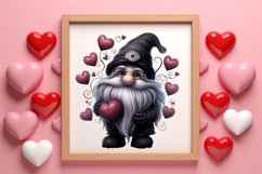 Black Gnome Valentines Day Clipart, Valentines Clipart Product Image 3