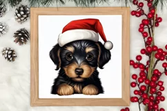 Christmas Peeking Dogs Clipart, Christmas PNG Product Image 3