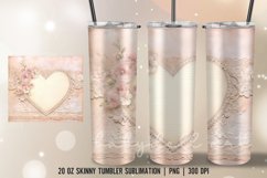 Valentine Heart Tumbler Wrap Sublimation|Skinny Tumbler Product Image 2