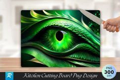 Green Dragons Eye Cutting Board Sublimation Design Product Image 1