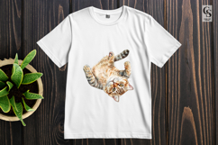 Cute Watercolor Playful Kitten Clipart Sublimation PNG Product Image 3