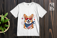 Patriotic Corgi Clipart PNG Product Image 3