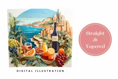 3D Wine Tumbler Wrap Design, Vacation Tumbler Design Product Image 3