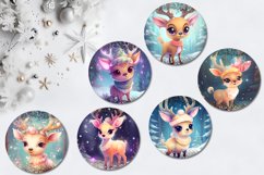 Christmas Deer | Car coaster &amp; key chain sublimation designs Product Image 3