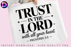 Trust in the Lord With All Your Heart Proverbs 3:5 Christian Product Image 3