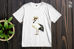 Crowned Crane Watercolor Clipart Sublimation PNG Product Image 2