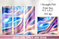 Galaxy slime Tumbler Design Sublimation. 20 oz, PNG. Product Image 4