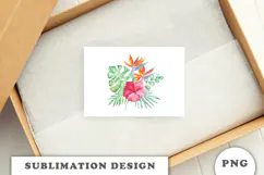 Watercolor Tropical Flowers Bouquet png Product Image 3