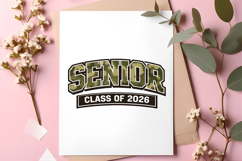 Senior 2026 Png, Camo Class of 2026 Shirt Design, Retro Product Image 6