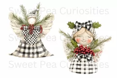 Christmas, Angels, Ephemera, PNG, watercolor, Clipart Product Image 3