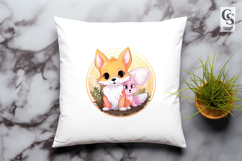 Cute Fox Clipart Sublimation PNG Product Image 3