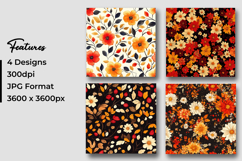 Autumn Daisy Digital Paper Product Image 3