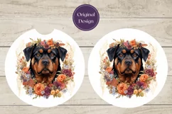 Rottweiler Dog Car Coaster Design, Pinscher Dog Car Coaster Product Image 2