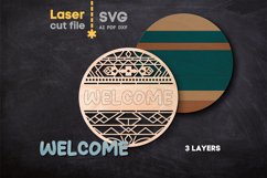Welcome SVG laser cut file for Glowforge Product Image 3