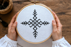 Cross stitch Baltic traditional folk art pattern auseklis mo Product Image 3