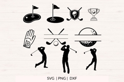 Golf SVG Bundle 20 Golf Cut Files PNG DXF Product Image 3