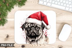 Christmas Dog Sublimation Mouse Pad PNG Design Product Image 1