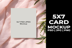 Floral Card Mockup 5x7 Invitation PSD JPEG Product Image 3