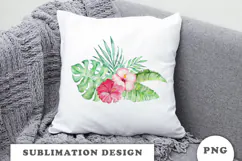Watercolor Tropical Flowers Bouquet png Product Image 3