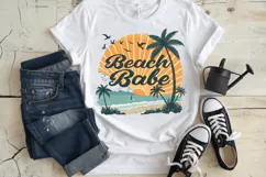 Beach babe PNG, Retro Summer PNG Sublimation Design Product Image 3