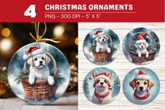 rounded christmas ornament puppy dog Product Image 1